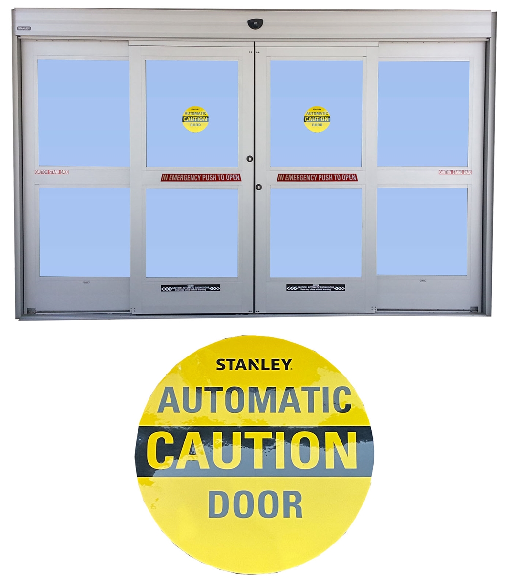 stanley automatic door decals