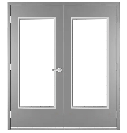 72 In X 80 In 6068 Lhra Commercial Industrial 18 Gauge Hollow Metal Steel Double Door With