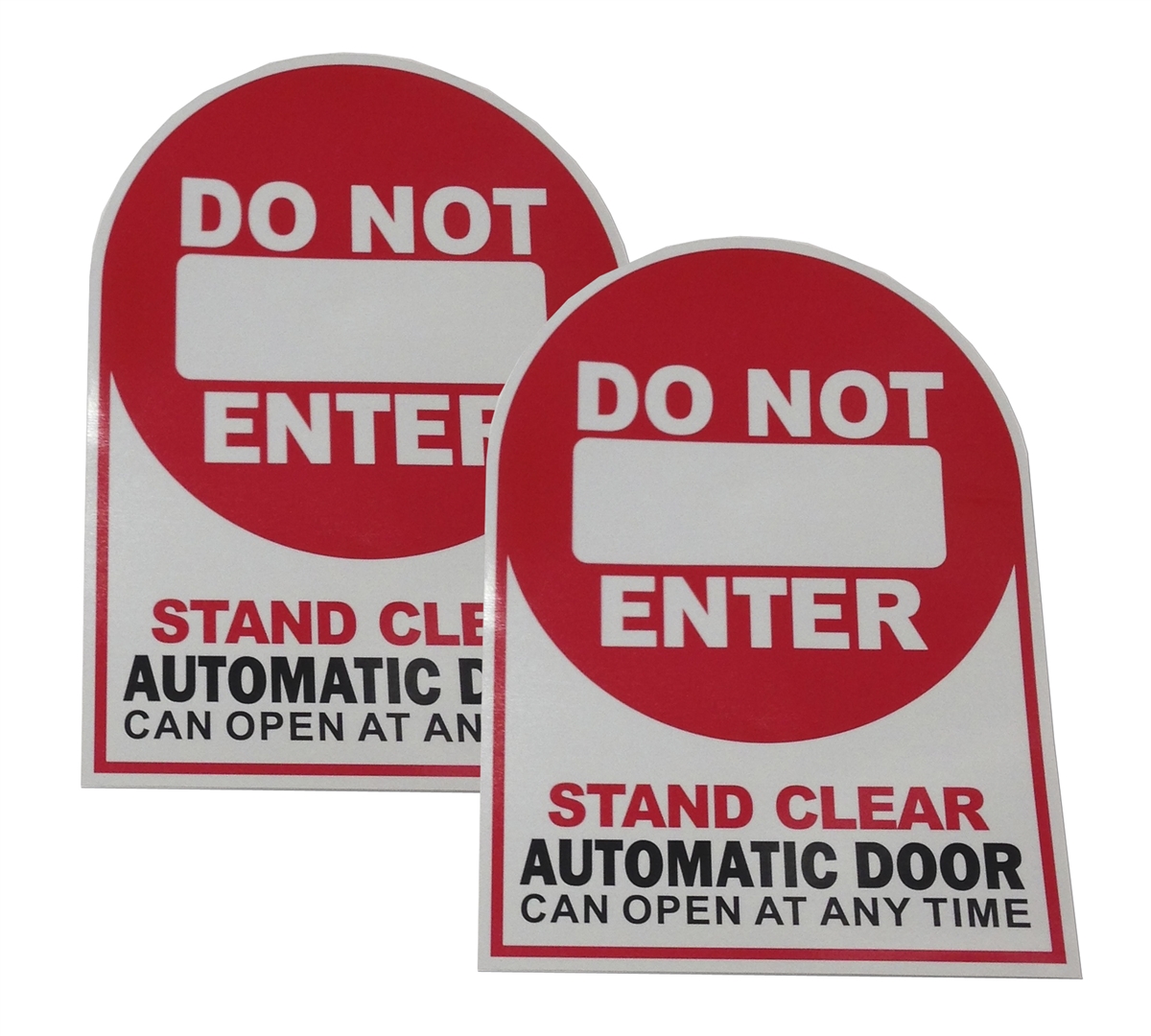Stanley ANSI A156.10 Yellow Caution Automatic Door Sticker Decal