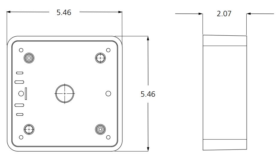 Nabco Gyro-Tech A100 Series 5.46 Inch x 5.46 Inch Surface Mount Box For  A100 Series 4.75 Inch x 4.75 Inch Activation Switch | 